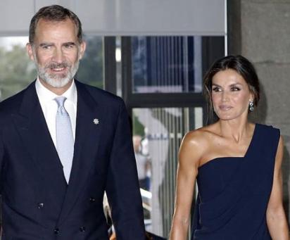 Queen Letizia with her husband